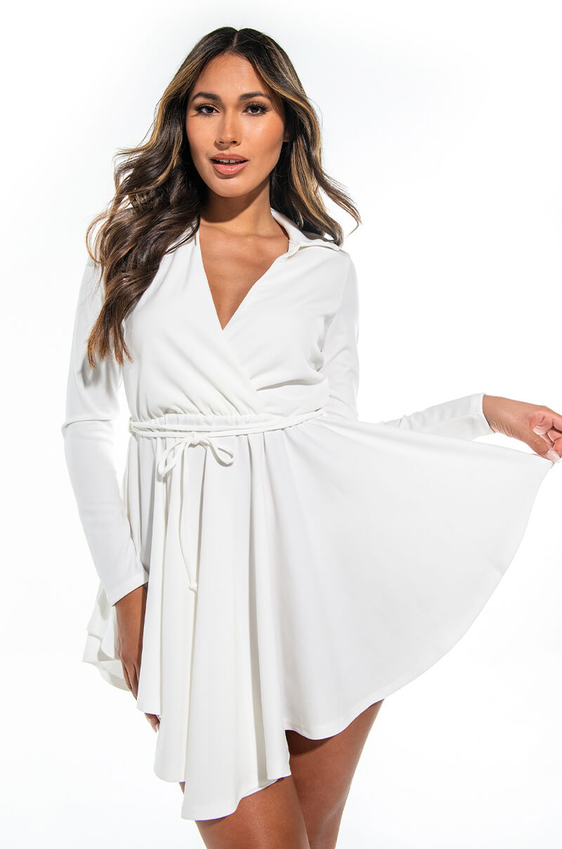 Front View The Best Fit Long Sleeved Mini Dress 