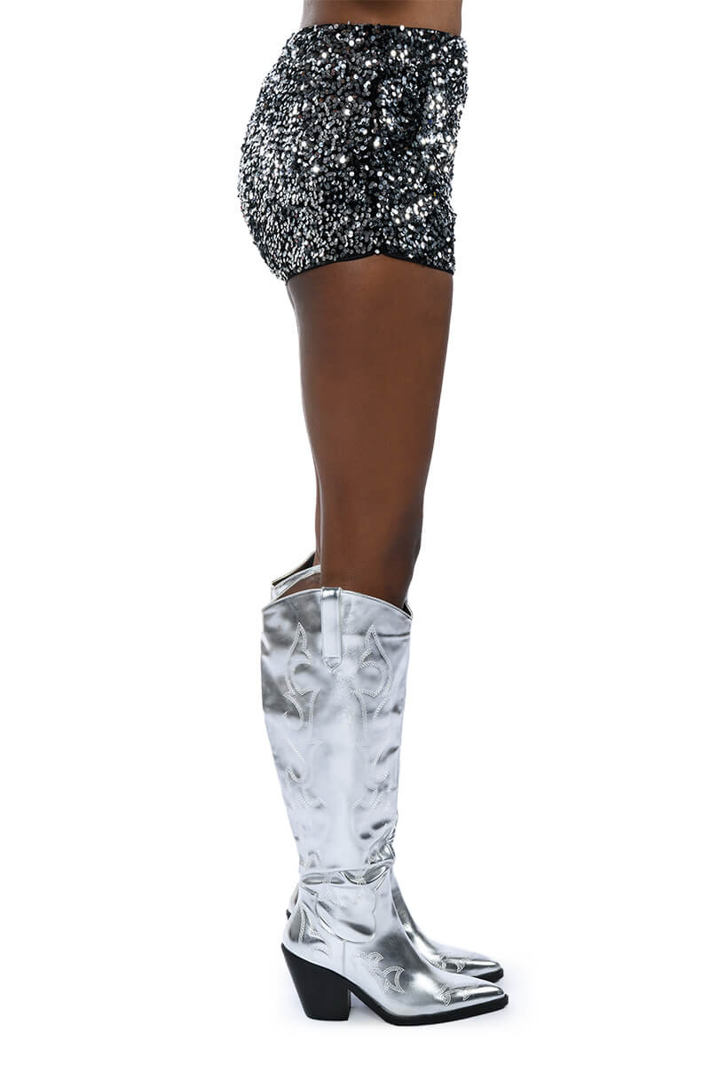 Extra View The Best Me Sequin Shorts