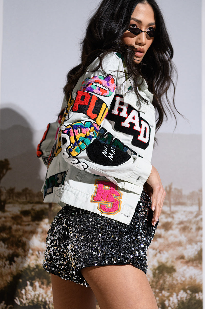 Extra View The Best Me Sequin Shorts
