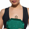 Front View The Big Gem Green Clutch