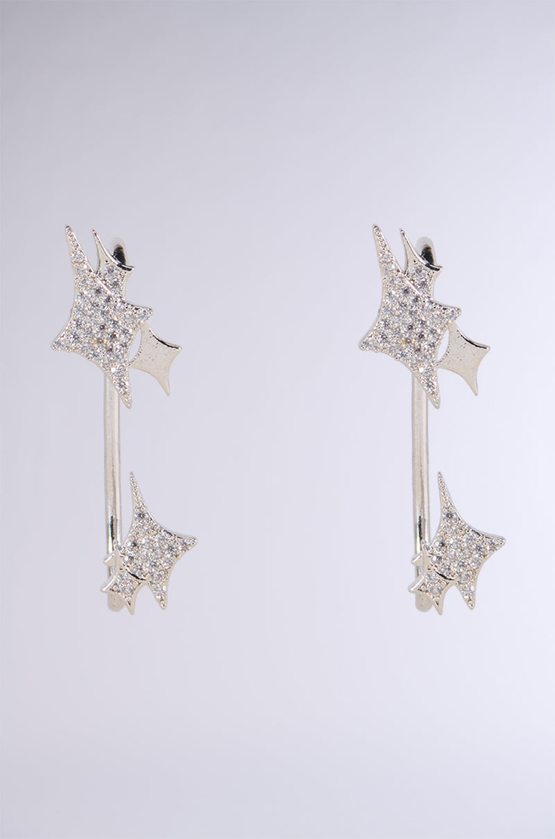 Back View The Brightest Star Ear Cuff In Silver