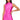 Front View The Cassie Sleeveless Slinky Romper In Fuchsia