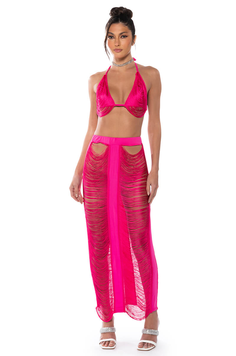 Side View The Goddess In Me Two Piece Fringe Set 1