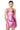 Front View The Great Escape Metallic Mini Dress In Pink