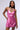 Front View The Great Escape Metallic Mini Dress In Pink