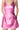 Extra View The Great Escape Metallic Mini Dress In Pink