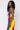 Side View The Heart Breaker Ruched Bandeau Top in Yellow Multi