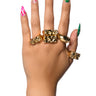 Front View The It Girl Ring Set In Gold