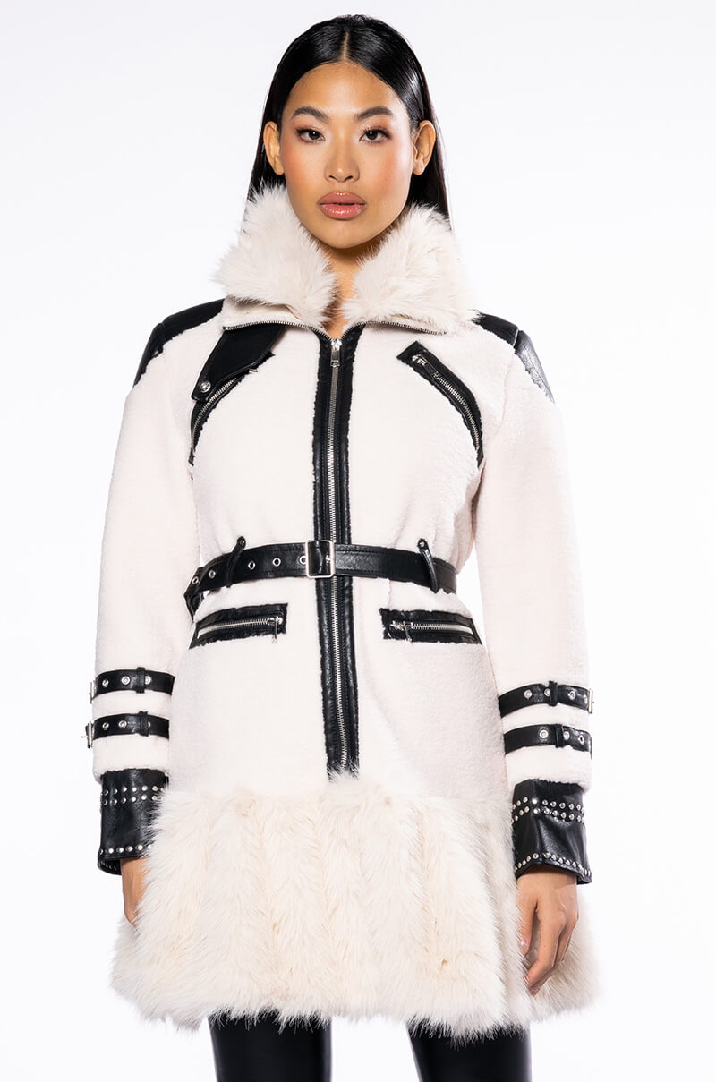 Detail View The Met Faux Fur Coat