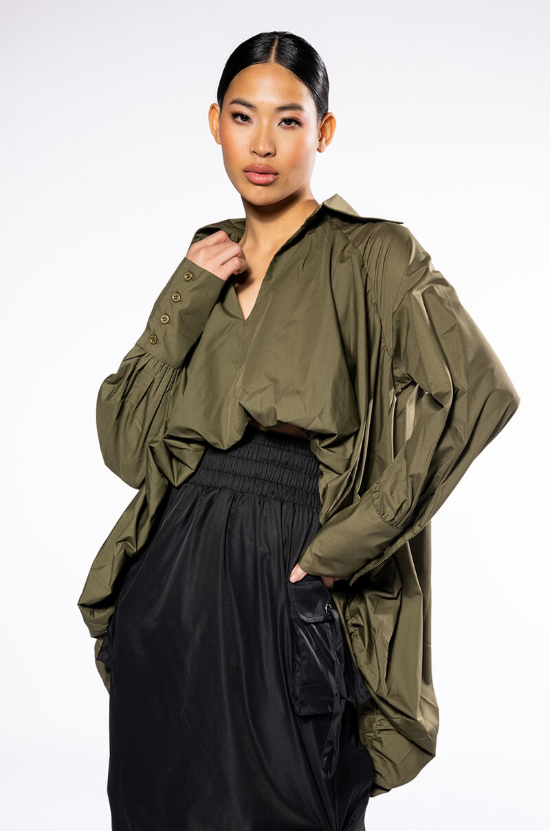 THE MUST HAVE BUBBLE POPLIN BLOUSE view 0