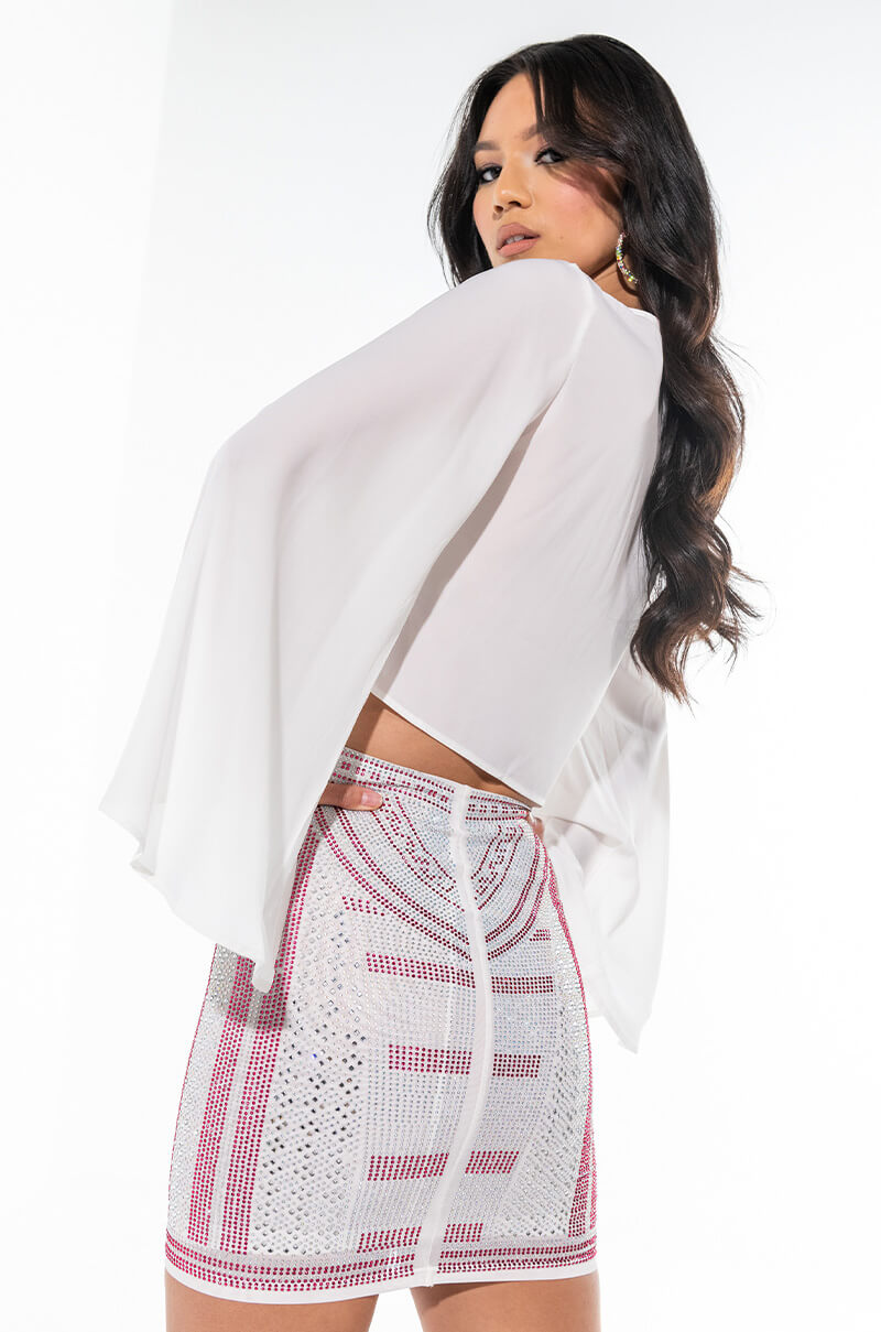 Side View The One And Only Satin Tie Front Butterfly Blouse