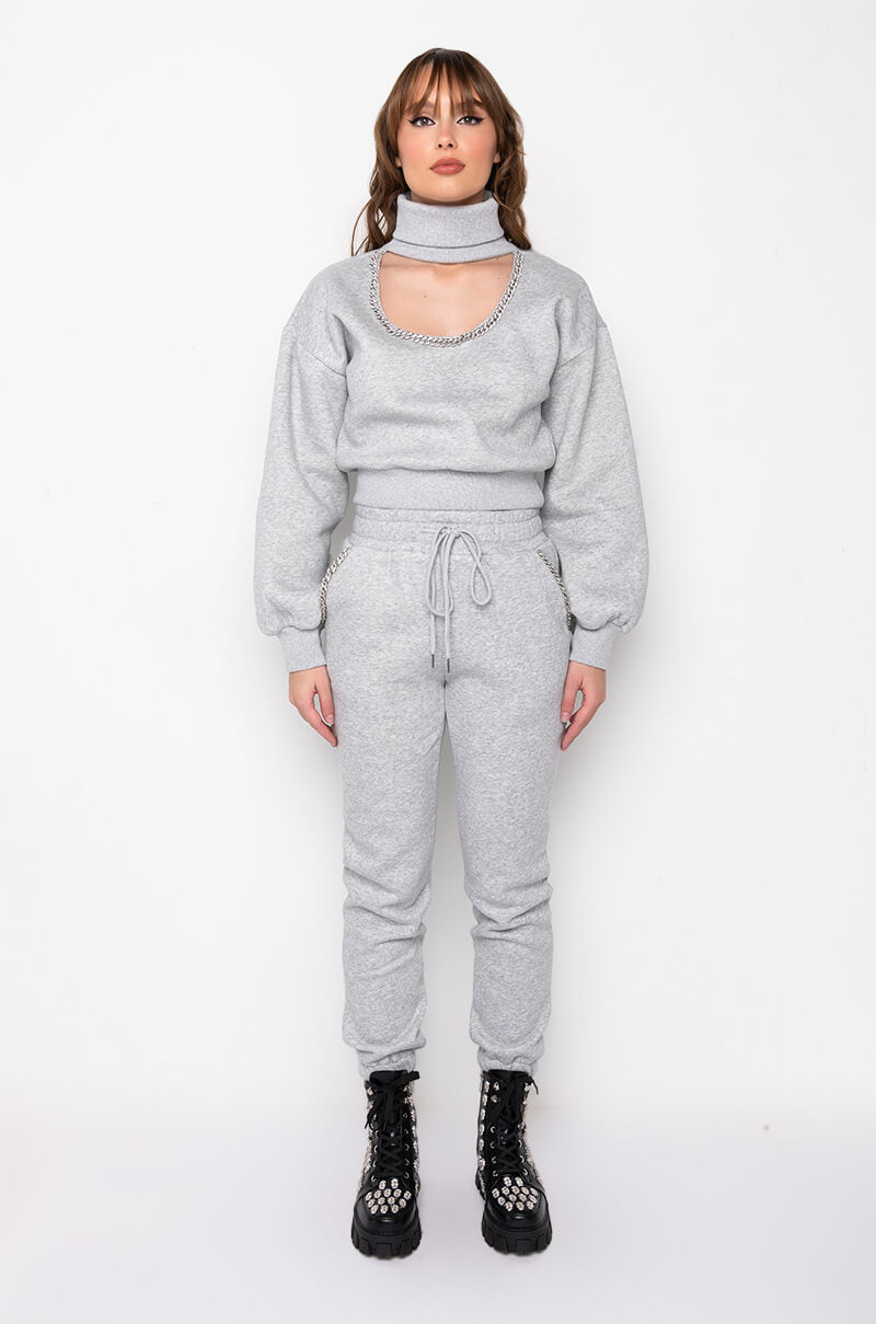 Extra View The Richest Of All Pave Chain Sweatpant