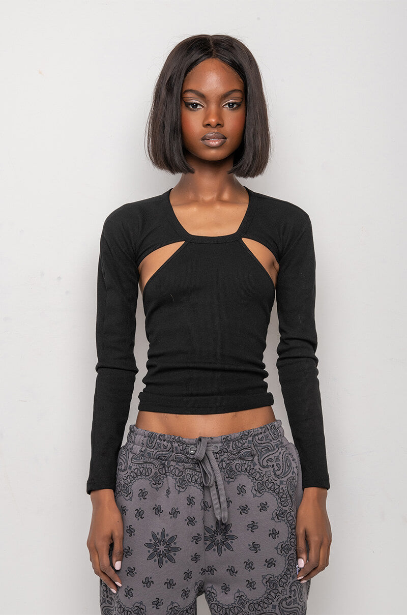 Back View The Ultimate Cut Out Long Sleeve Top