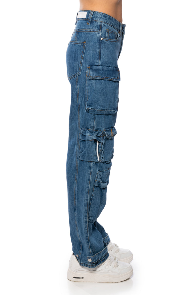 Detail View The Ultimate Denim Cargo Pant