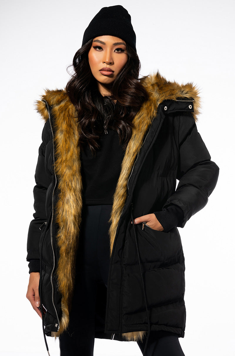 THE ULTIMATE LONG WINTER PUFFER WITH FAUX FUR view 0