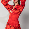 Front View The Way I Am Satin Underbust Corset in Red