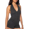 Front View The Weekend Choice Halter Romper