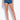 Front View Thee Essential High Waisted Denim Short