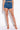 Front View Thee Essential High Waisted Denim Short