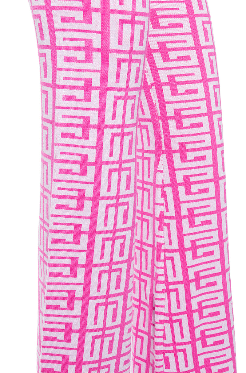 Extra View There She Is Knit Wide Leg High Waist Pant