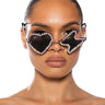 Front View Think Fast Embellished Sunnies