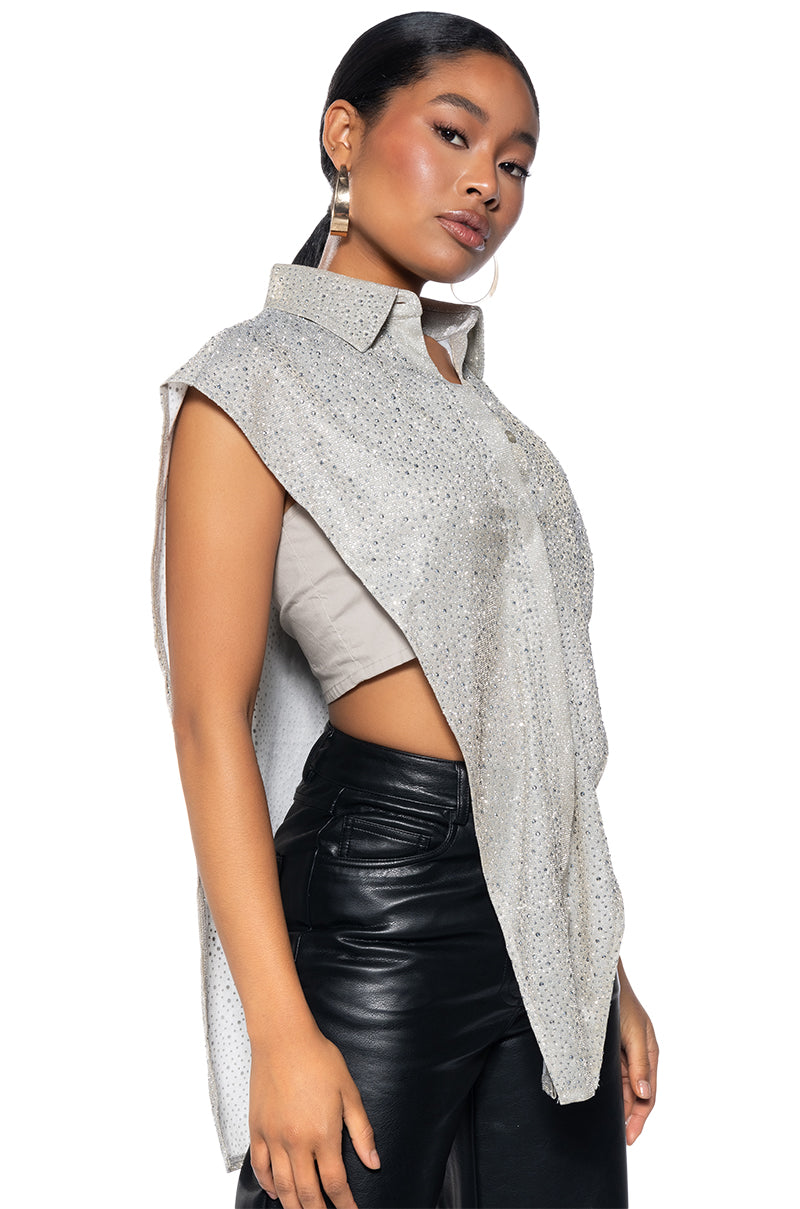 Side View Thinkin Bout You Embellished Button Down