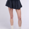 Front View Thinking Of A Place Pleated Knit Mini Skirt