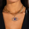 Front View Third Eye Layered Necklace