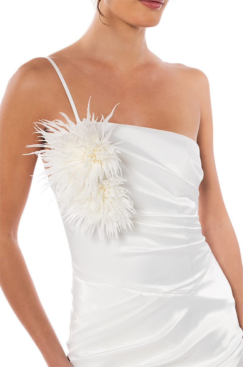 Extra View Tia Textured One Shoulder Mini Dress