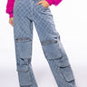 Front View Tianna Relaxed Cargo Jeans