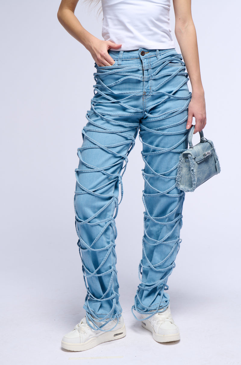 TIED UP RELAXED FIT JEANS view 0