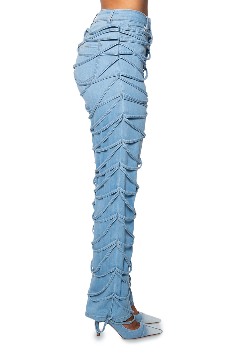 Detail View Tied Up Relaxed Fit Jeans