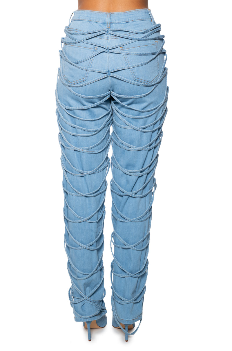 Full View Tied Up Relaxed Fit Jeans