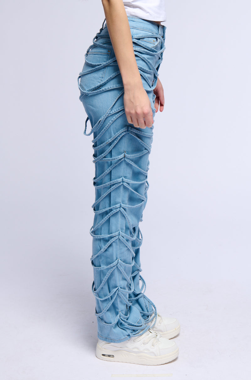 Full View Tied Up Relaxed Fit Jeans