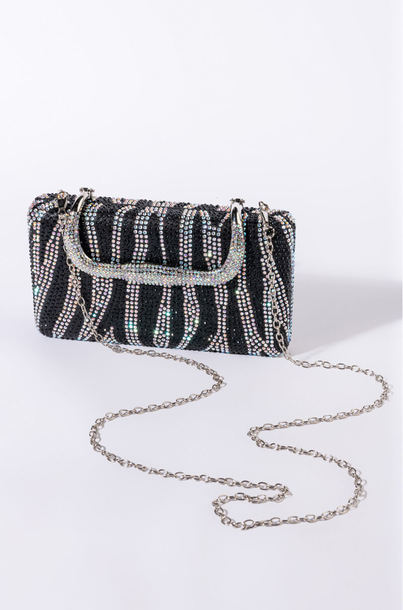 Back View Tiger Queen Rhinestone Clutch