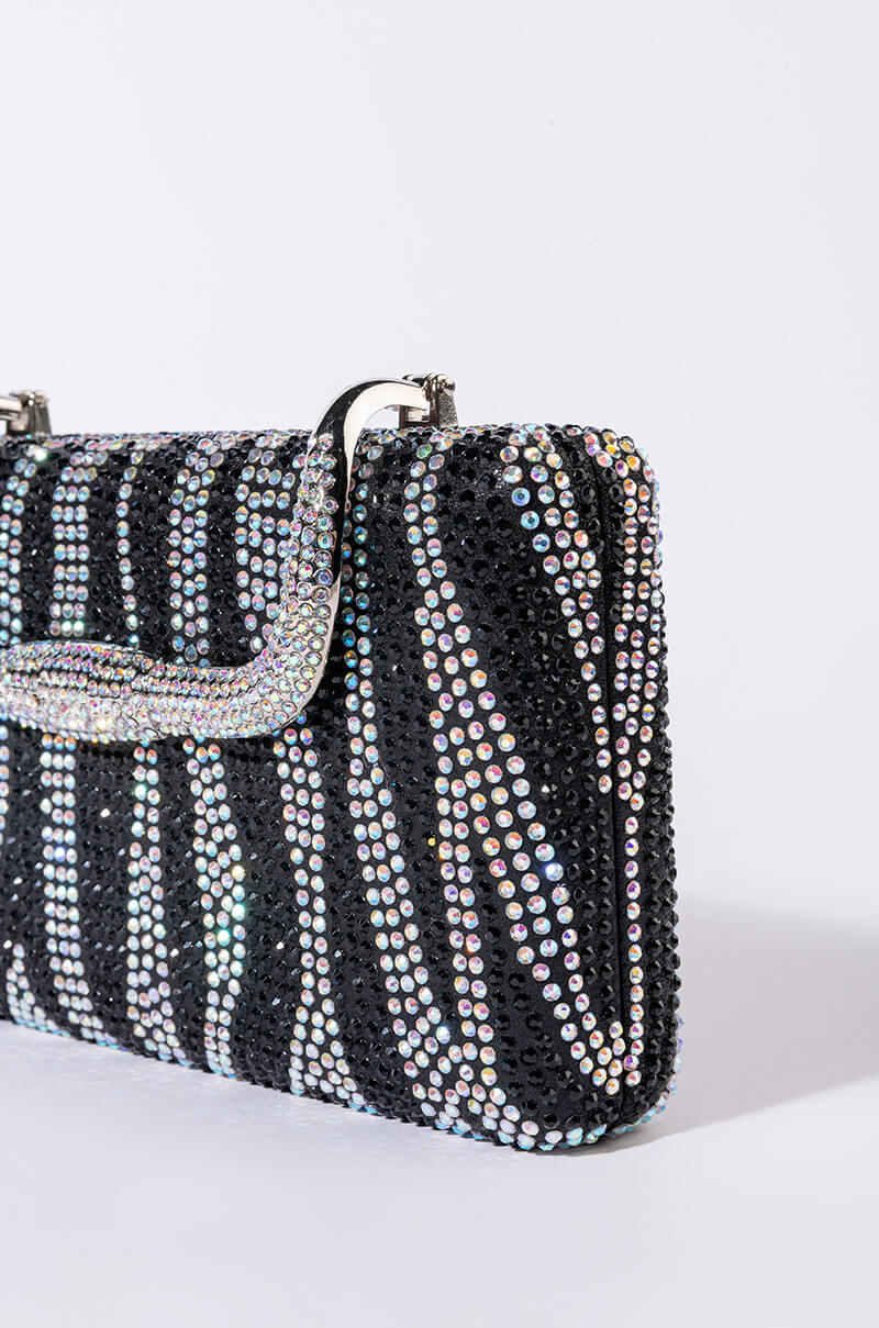 Detail View Tiger Queen Rhinestone Clutch