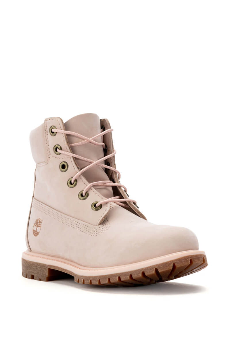 Back View Timberland 6 Premium Boot In Pink