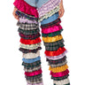 Front View Time To Dance Ruffle Patchwork Jeans