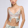 Front View Time To Fly Butterfly Rhinestone Top