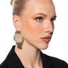 Front View Times Up Earring In Gold