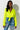 Front View Tiny Favor Crop Top in Neon Yellow