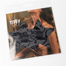 Front View Titsy Lace Star Nip Sticker in Black