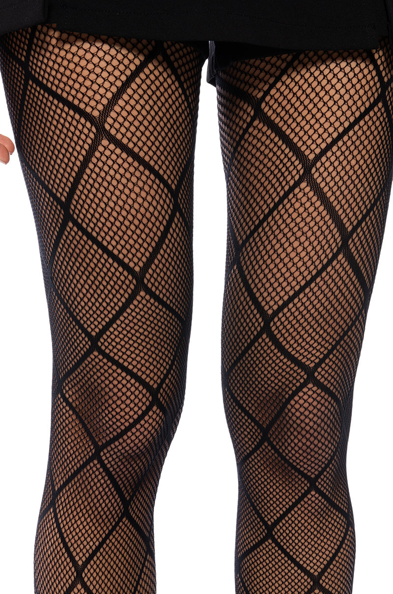 Side View Titsy Total Opaque Fish Net Tights 1