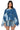 Front View To The Chateau Patchwork Denim Poncho