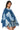 Side View To The Chateau Patchwork Denim Poncho