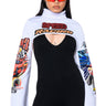 Front View To The Races Ultra Crop Turtleneck Sweatshirt