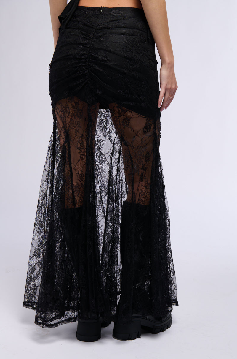 Back View Tonight Is The Night Lace Maxi Skirt 2