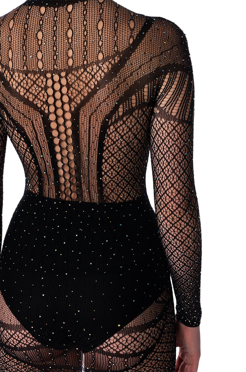 Full View Tonight Is The Night Sheer Mini Dress