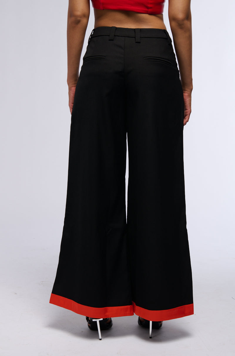 Detail View Tonight We Dance Trouser In Black Red