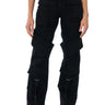 Front View Too Cool Cargo High Waisted Jeans